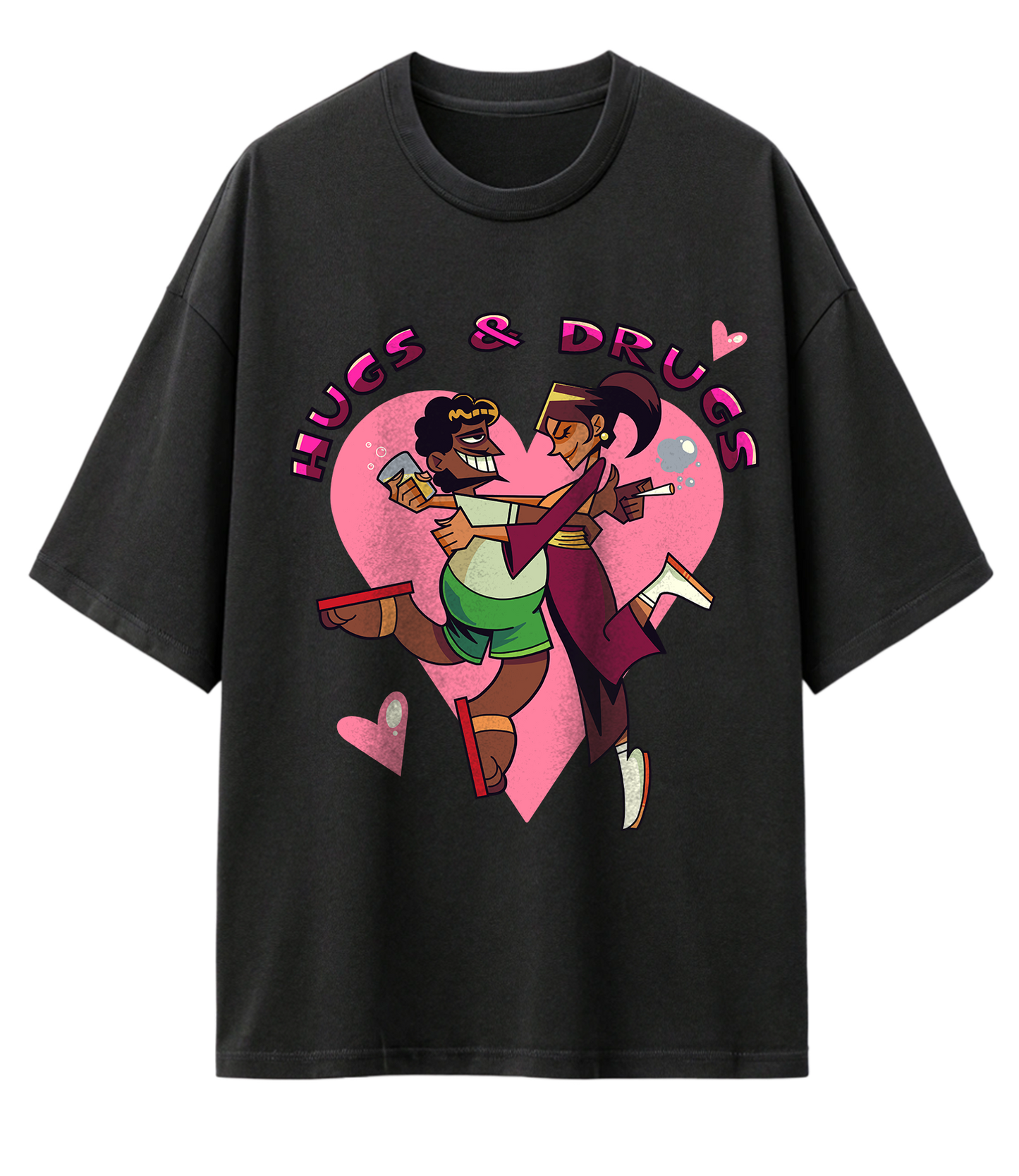 HUGS & DRUGS (OVERSIZED TEE)