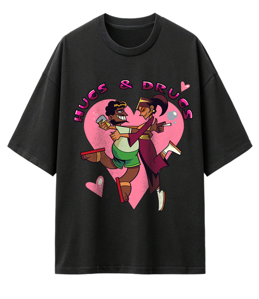 HUGS & DRUGS (OVERSIZED TEE)