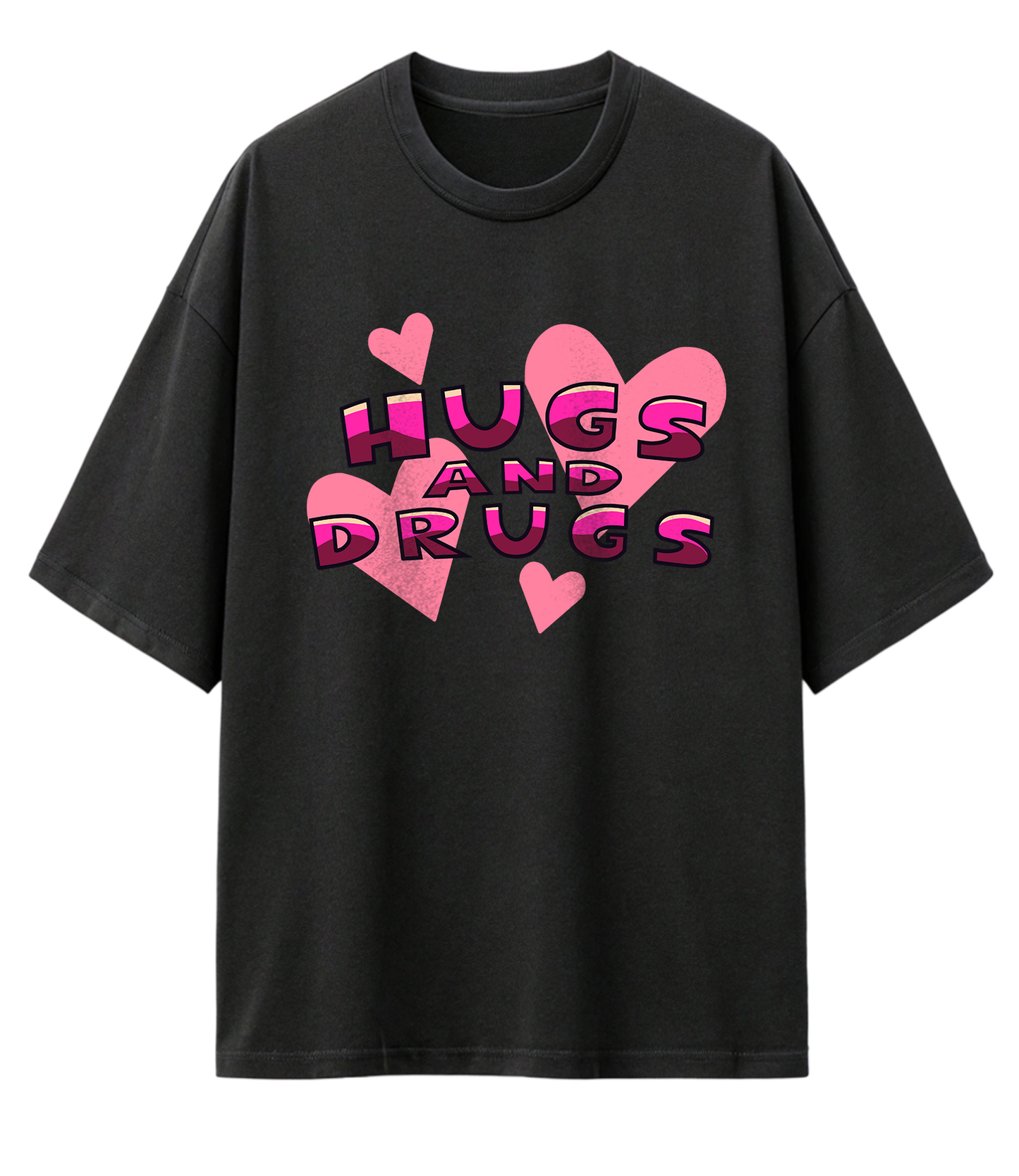 HUGS & DRUGS (OVERSIZED TEE)